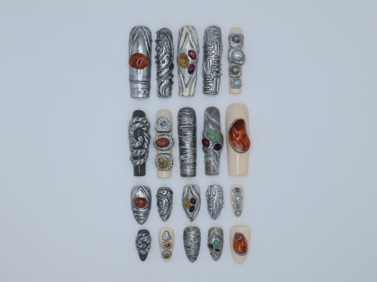 Silver Stone Set